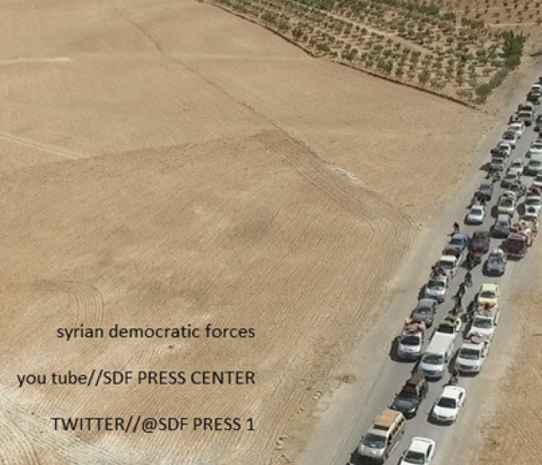 Galleria foto 'Siria, le foto dell’Isis in fuga con gli ostaggi dopo la liberazione di Manbij' - foto 15