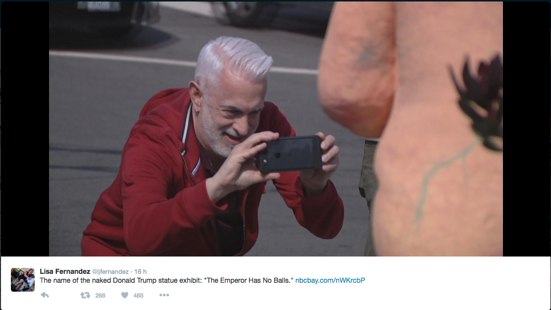 Donald Trump, spuntano le statue di nudo in giro per gli States Donald Trump, spuntano le statue di nudo in giro per gli States