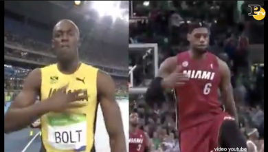 Bolt vince i 200m ed esulta come LeBron James | video