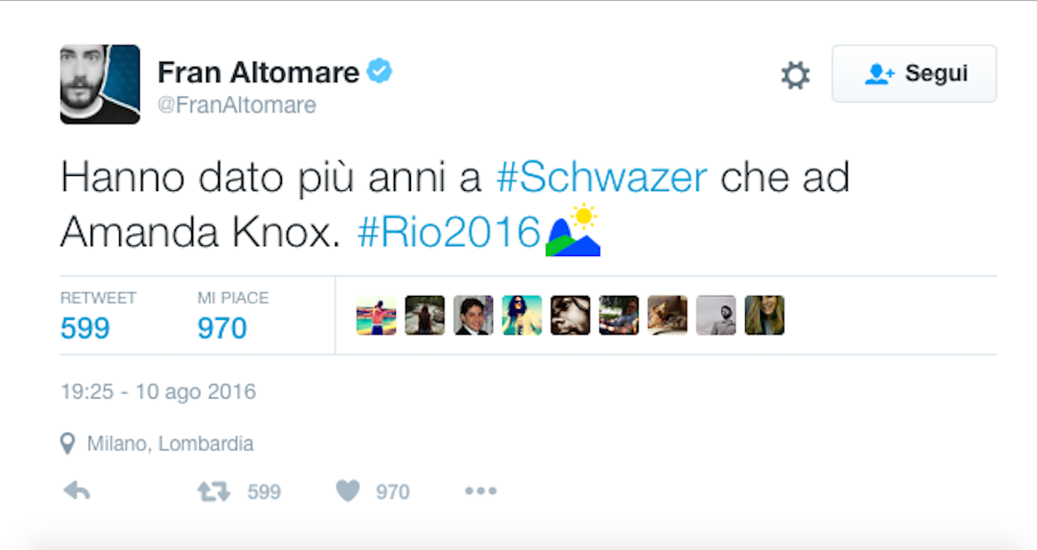 Caso Schwazer: colpa o complotto? Le reazioni di vip e tifosi Caso Schwazer: colpa o complotto? Le reazioni di vip e tifosi