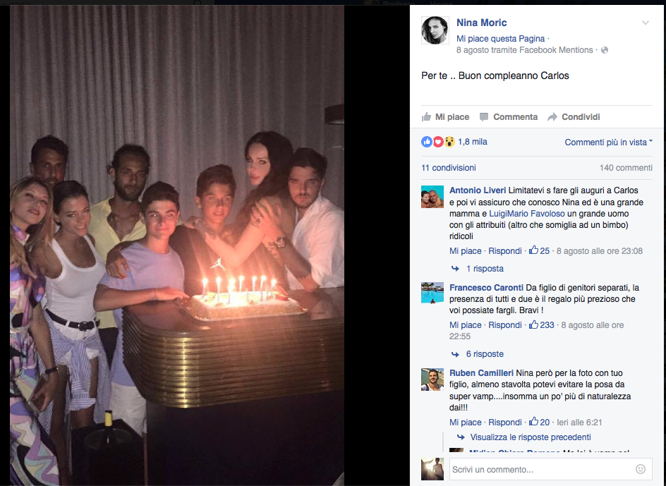 Nina Moric e Fabrizio Corona insieme per amore di Carlos Nina Moric e Fabrizio Corona insieme per amore di Carlos