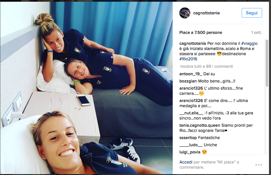 Sui social il dietro le quinte degli azzurri a Rio 2016 Sui social il dietro le quinte degli azzurri a Rio 2016