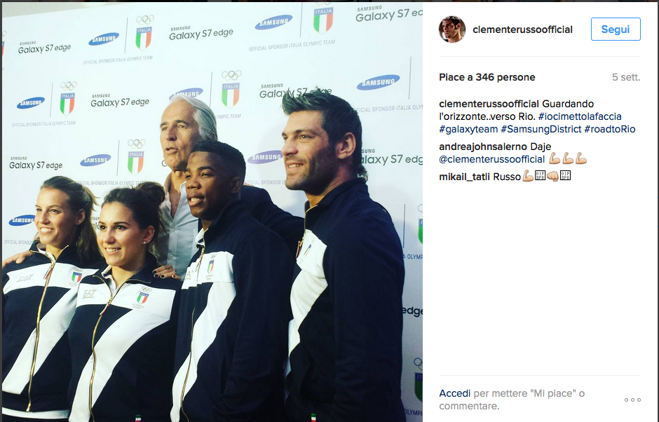 Sui social il dietro le quinte degli azzurri a Rio 2016 Sui social il dietro le quinte degli azzurri a Rio 2016