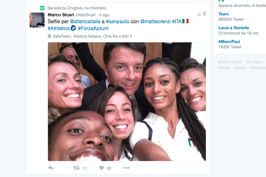 Sui social il dietro le quinte degli azzurri a Rio 2016 Sui social il dietro le quinte degli azzurri a Rio 2016