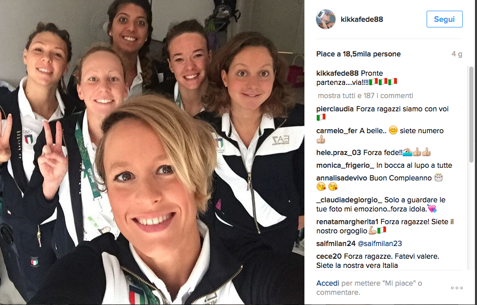 Sui social il dietro le quinte degli azzurri a Rio 2016 Sui social il dietro le quinte degli azzurri a Rio 2016