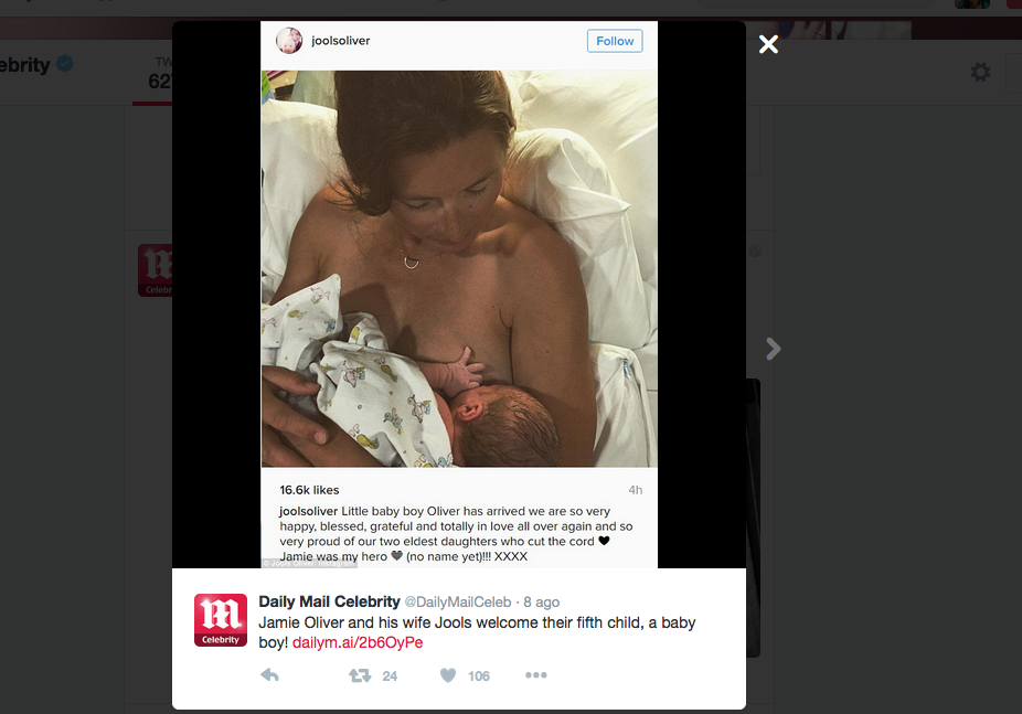 Jamie Oliver padre per la quinta volta Jamie Oliver padre per la quinta volta