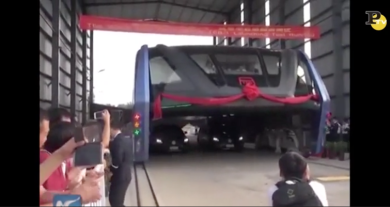 Autobus Cina sopraelevato è realtà – Video