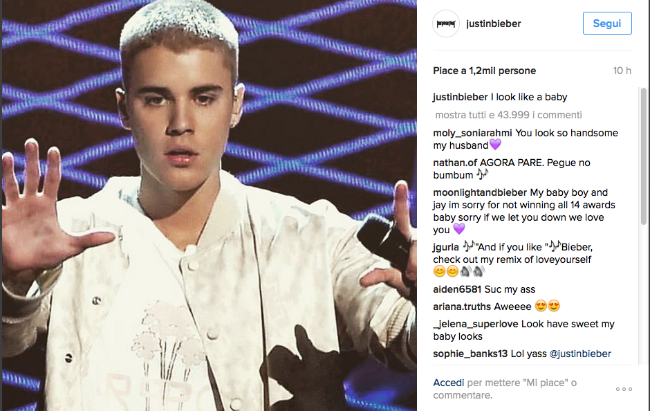 Justin Bieber ha detto no a Donald Trump Justin Bieber ha detto no a Donald Trump