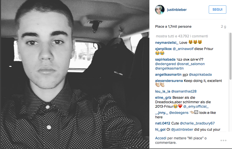 Justin Bieber ha detto no a Donald Trump Justin Bieber ha detto no a Donald Trump