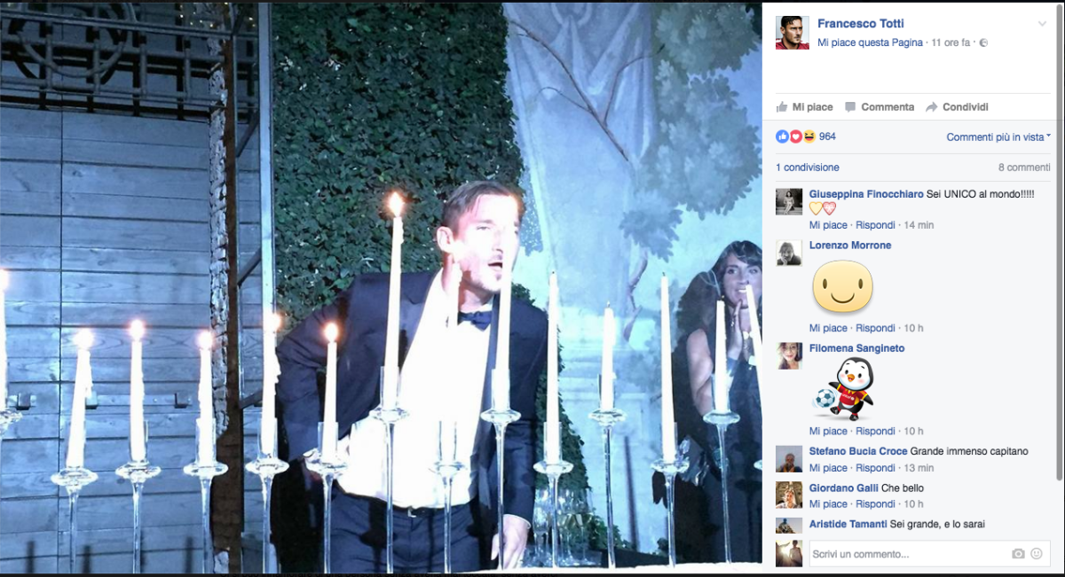 #Totti40: 300 vip e decine di auguri per il compleanno del Capitano #Totti40: 300 vip e decine di auguri per il compleanno del Capitano