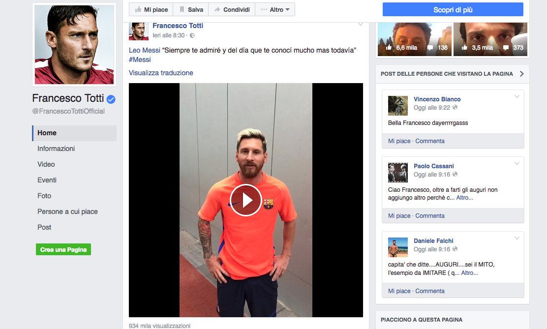 #Totti40: 300 vip e decine di auguri per il compleanno del Capitano #Totti40: 300 vip e decine di auguri per il compleanno del Capitano