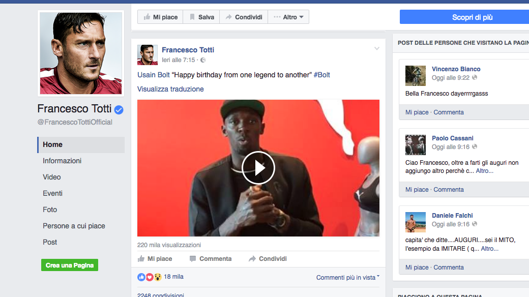 #Totti40: 300 vip e decine di auguri per il compleanno del Capitano #Totti40: 300 vip e decine di auguri per il compleanno del Capitano