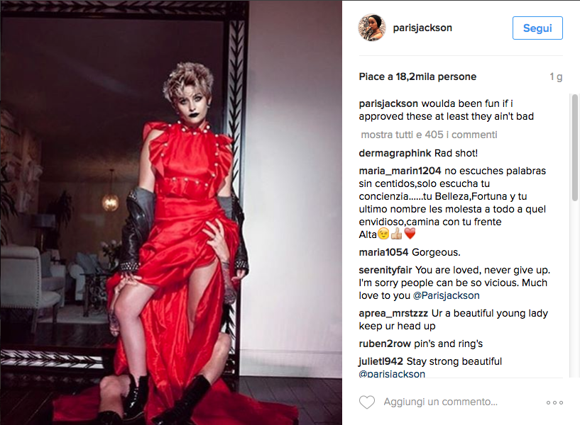 Paris Jackson: “Gli haters mi hanno spinta al suicidio”