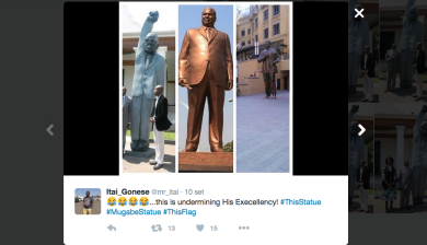 Zimbabwe, l’ironia social per la statua del Presidente Robert Mugabe