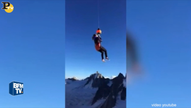 Funivia Monte Bianco. Salvataggio in elicottero | video