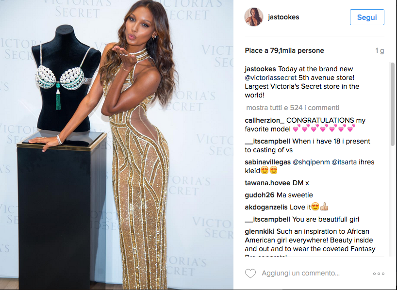 Sarà Jasmine Tookes a indossare il reggiseno da tre milioni di dollari Sarà Jasmine Tookes a indossare il reggiseno da tre milioni di dollari