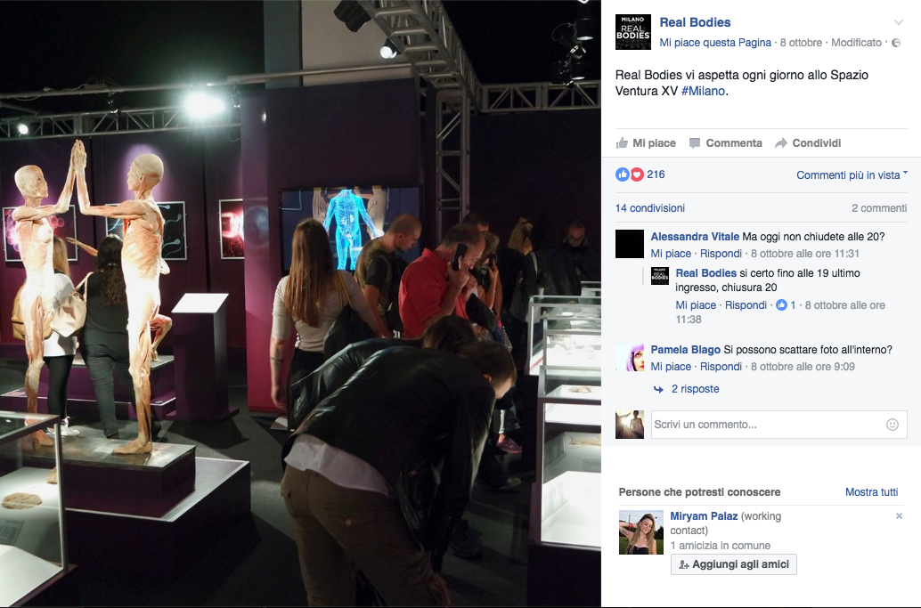 Real bodies, ancora malori alla mostra verità sul corpo umano
