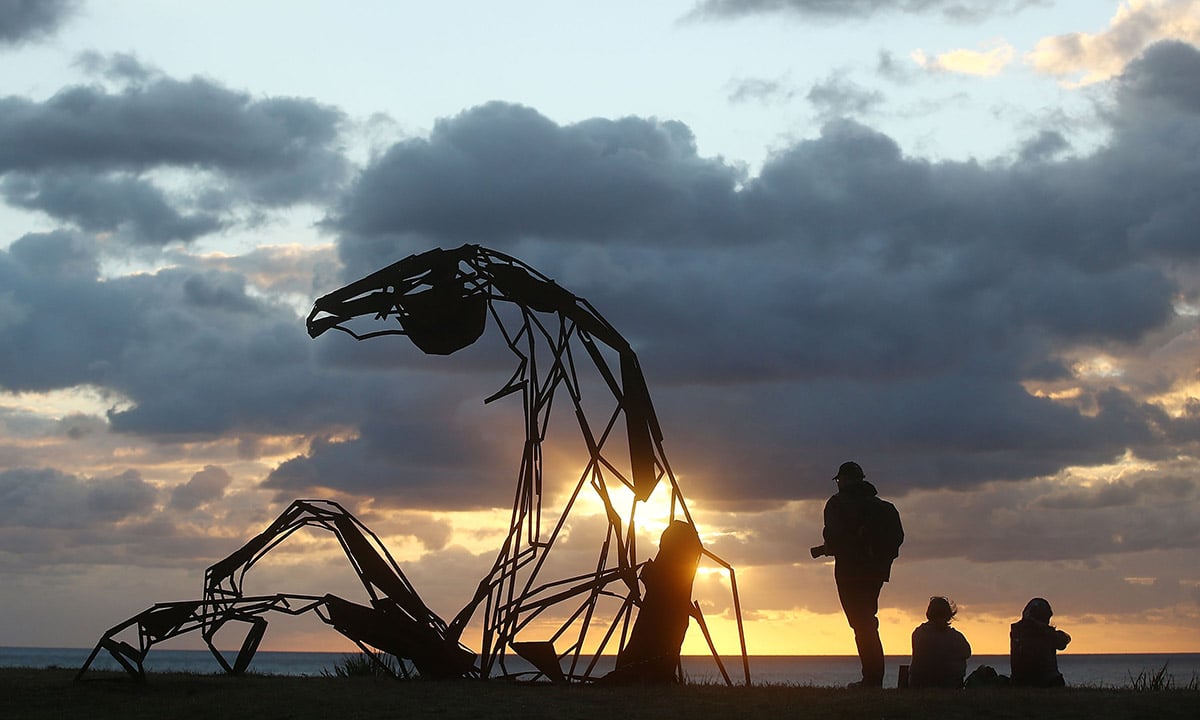 Sculture in riva al mare a Sydney – Foto