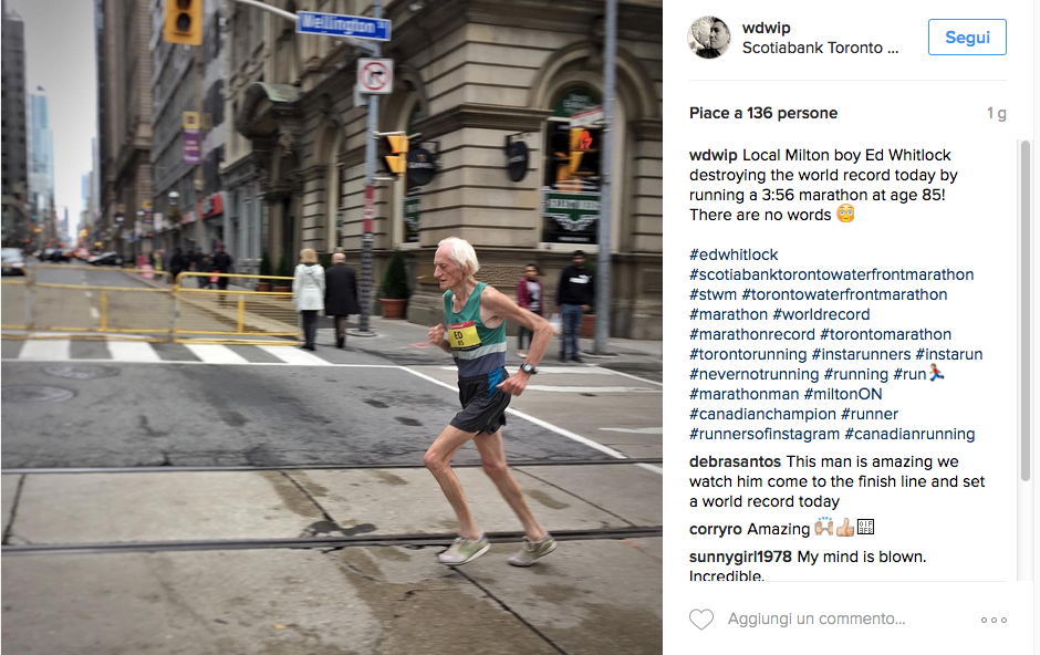 A 85 anni batte il record mondiale di maratona A 85 anni batte il record mondiale di maratona