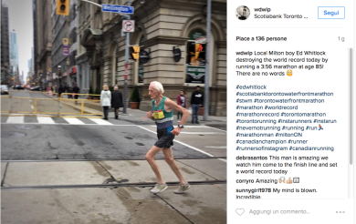 A 85 anni batte il record mondiale di maratona