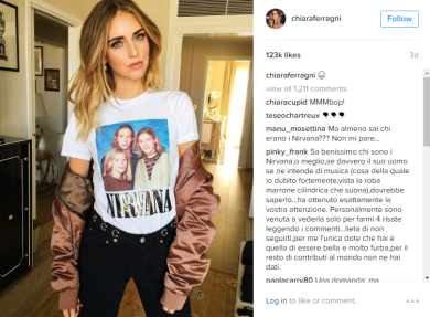Chiara Ferragni vs Curtney Love: la lite diventa “social”