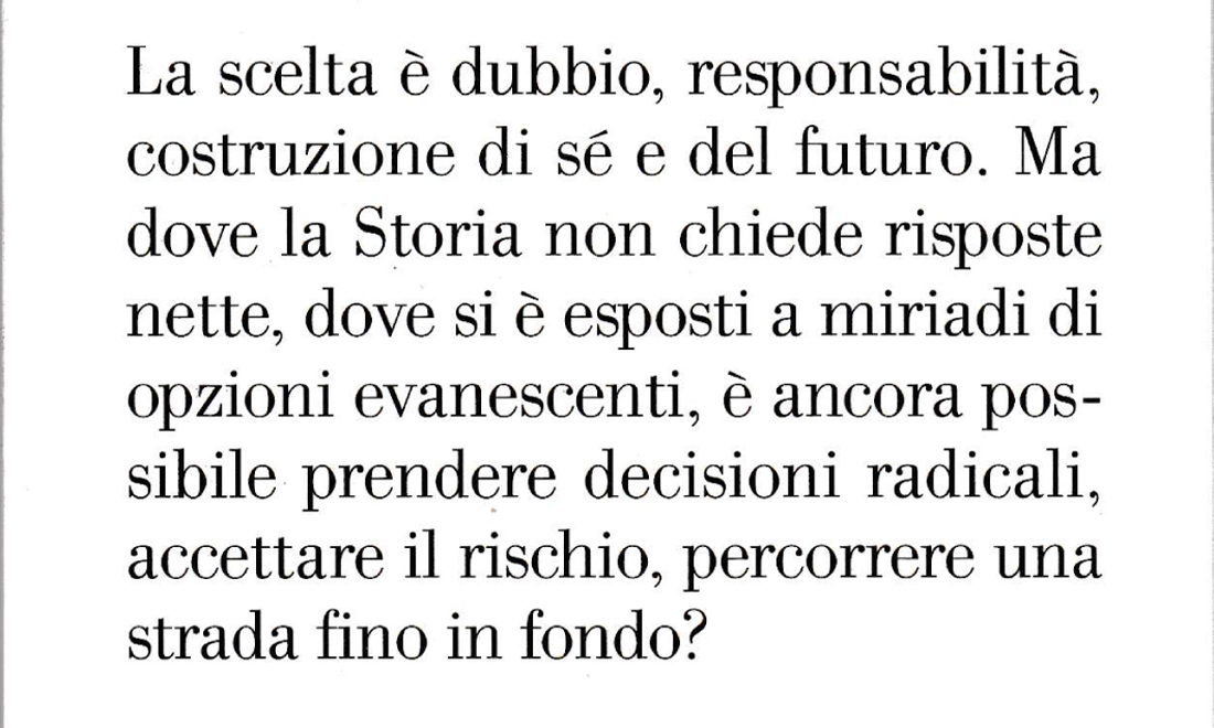 Paolo di Paolo, ‘Tempo senza scelte’
