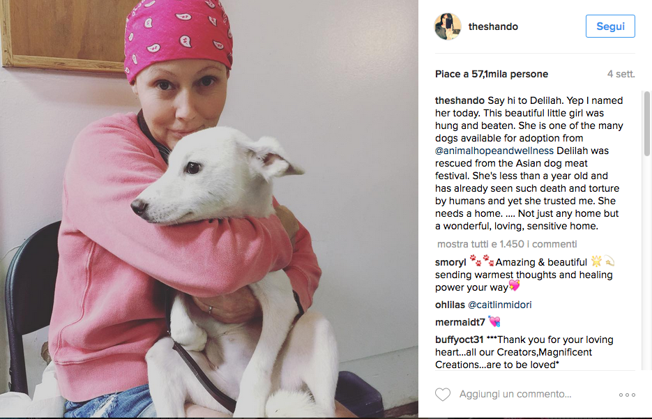 Shannen Doherty contro il cancro con l’amore Shannen Doherty contro il cancro con l’amore