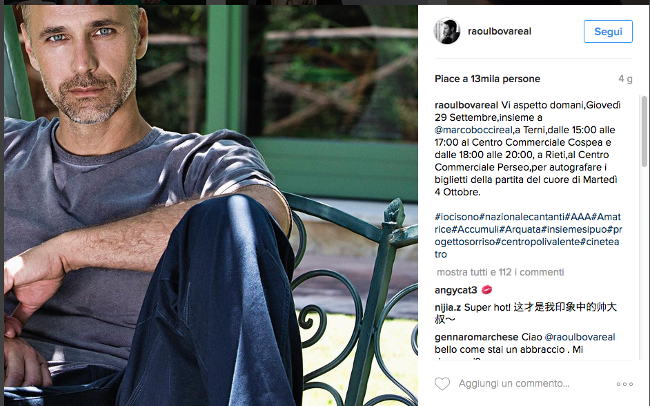 Raoul Bova e Rocio Muños Morales, passata la crisi tornano i sorrisi