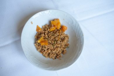 Videoricetta: il cous cous con la zucca fritta in agrodolce