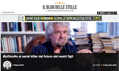 Beppe Grillo e i “serial killer della vita dei nostri figli”
