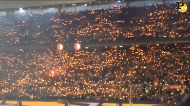 Le candele dei tifosi del Feyenoord per Tonny Vilhena | video
