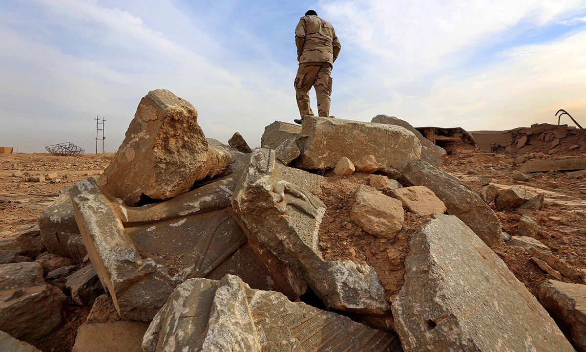 Iraq, le rovine assire di Nimrud distrutte dall’Isis – Foto