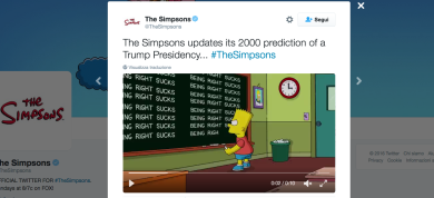 The Simpsons: “Che peccato aver avuto ragione su Trump”