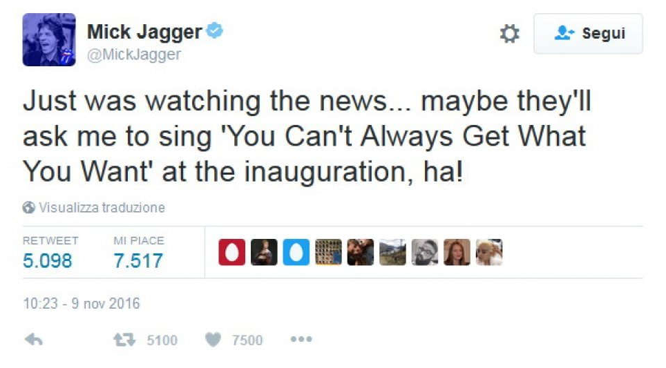 Trump presidente: le reazioni social dei vip Trump presidente: le reazioni social dei vip