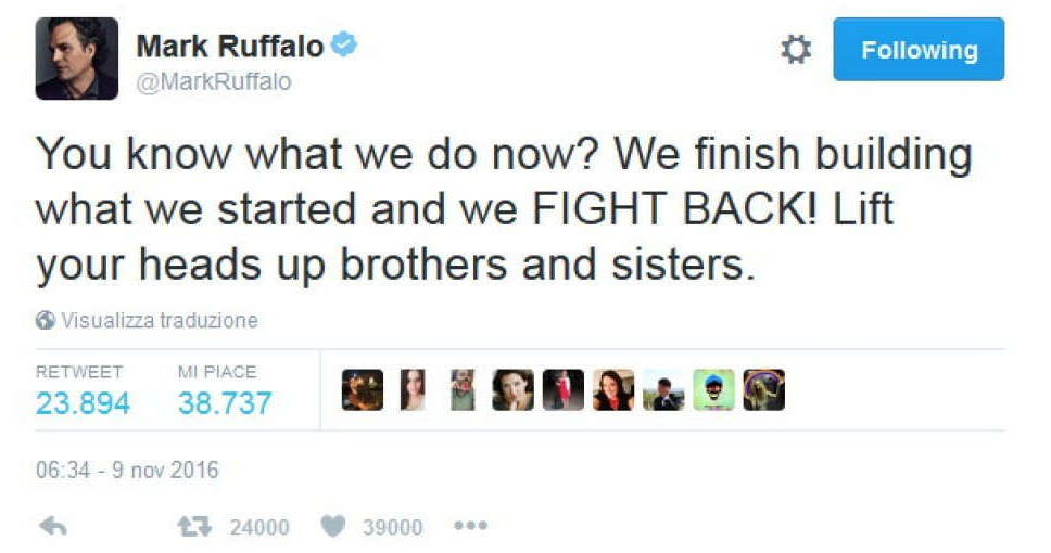 Trump presidente: le reazioni social dei vip Trump presidente: le reazioni social dei vip