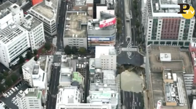 Giappone: voragine gigantesca nel cuore di Fukuoka