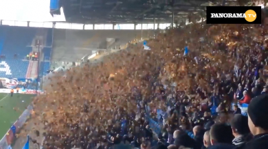 Hansa Rostock; la coreografia dei tifosi con le foglie| video
