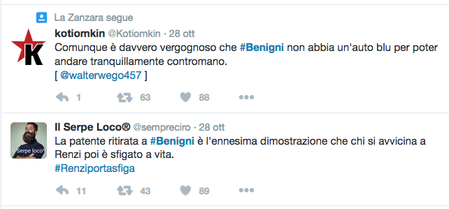 Tapiro d’oro a Roberto Benigni per il ritiro della patente Tapiro d’oro a Roberto Benigni per il ritiro della patente