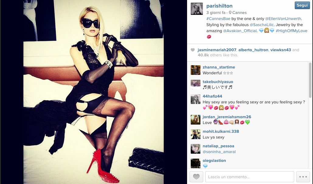 Paris Hilton in versione bondage conquista Instagram