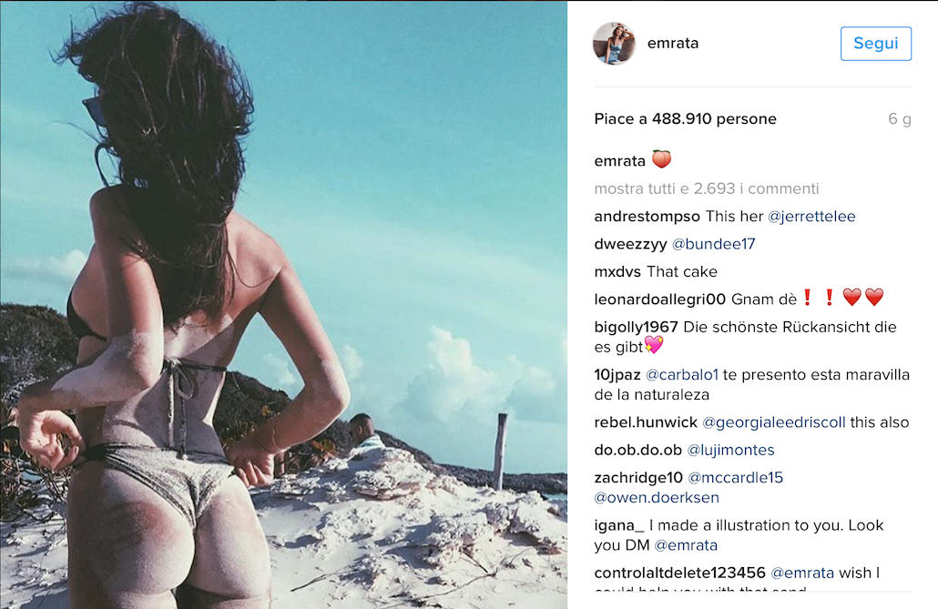 Emily Ratajkowski: un sexy scatto per festeggiare i 10 milioni di follower Emily Ratajkowski: un sexy scatto per festeggiare i 10 milioni di follower