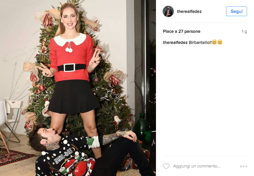 Fedez e Chiara Ferragni, Natale social su Instagram