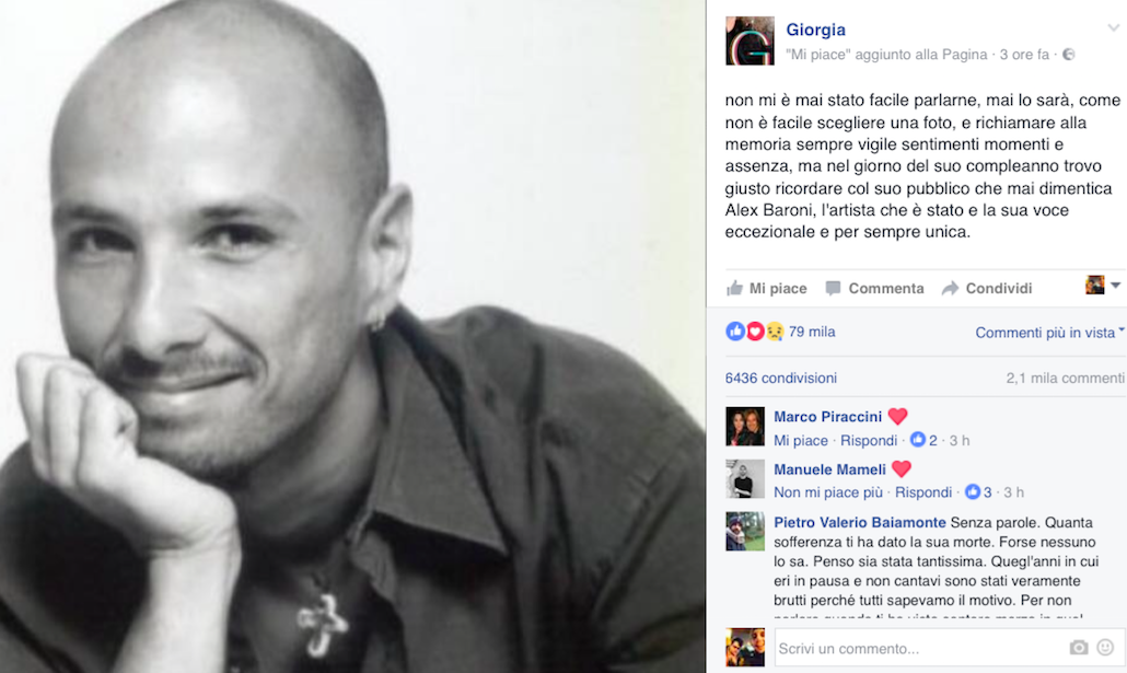 Giorgia ricorda Alex Baroni: “Oggi avrebbe compiuto 50 anni” Giorgia ricorda Alex Baroni: “Oggi avrebbe compiuto 50 anni”