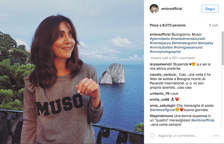 Ambra Angiolini minacciata per la denuncia del degrado Ambra Angiolini minacciata per la denuncia del degrado