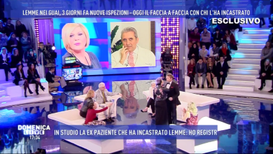 Domenica Live: schiaffi in faccia a Facci | video