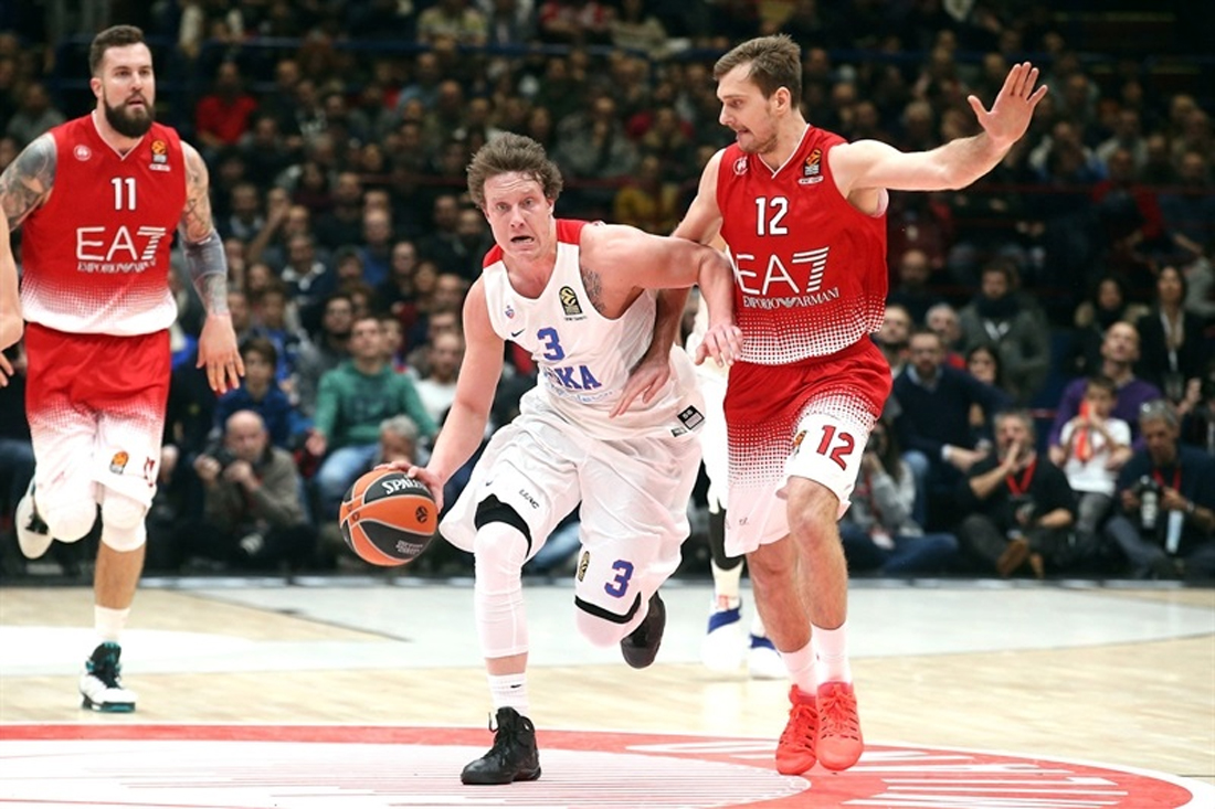 Eurolega: Cska comunque troppo forte per l’EA7 Milano senza più Gentile