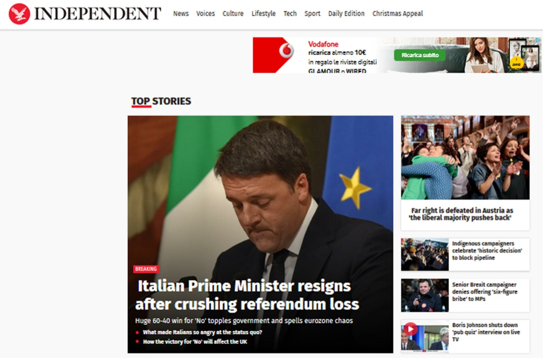 Referendum costituzionale, le dimissioni di Renzi fanno il giro del mondo Referendum costituzionale, le dimissioni di Renzi fanno il giro del mondo