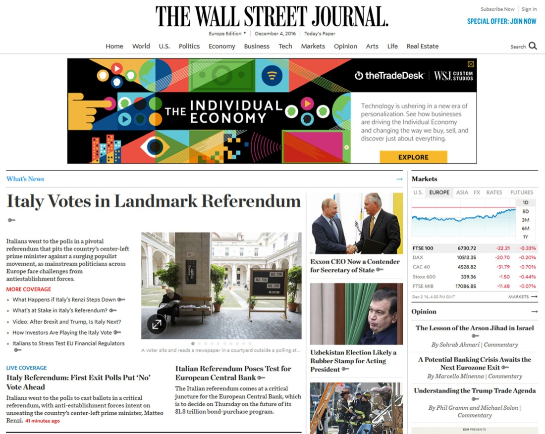 Referendum costituzionale, le dimissioni di Renzi fanno il giro del mondo Referendum costituzionale, le dimissioni di Renzi fanno il giro del mondo