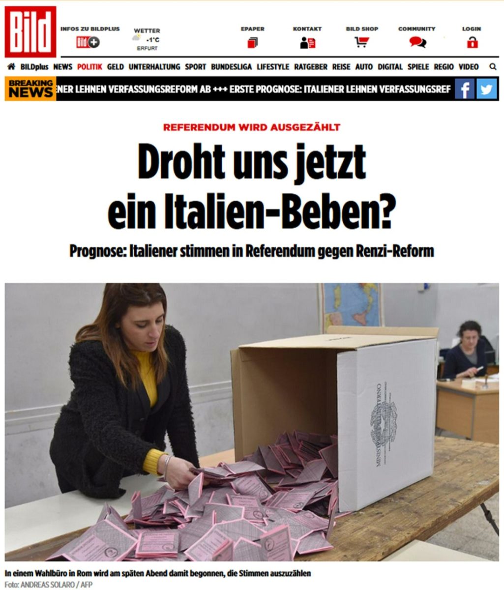 Referendum costituzionale, le dimissioni di Renzi fanno il giro del mondo Referendum costituzionale, le dimissioni di Renzi fanno il giro del mondo
