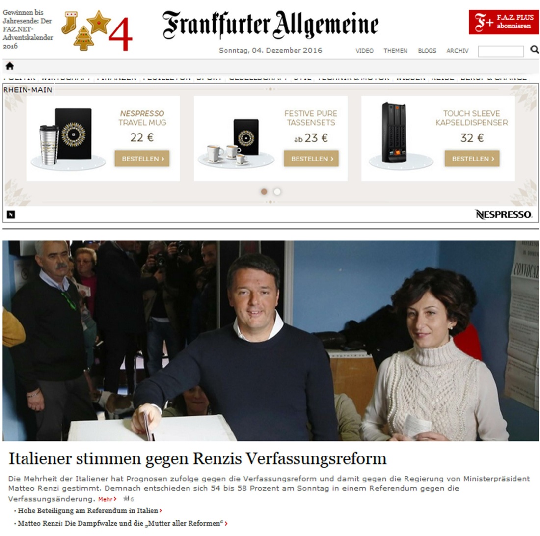 Referendum costituzionale, le dimissioni di Renzi fanno il giro del mondo Referendum costituzionale, le dimissioni di Renzi fanno il giro del mondo