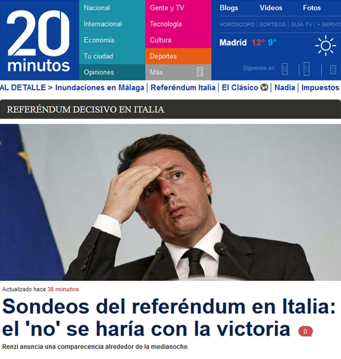Referendum costituzionale, le dimissioni di Renzi fanno il giro del mondo Referendum costituzionale, le dimissioni di Renzi fanno il giro del mondo